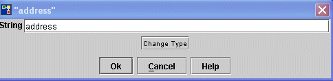 Element popup for the address variable