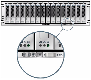 Figure showing the location of the link rate switch. 