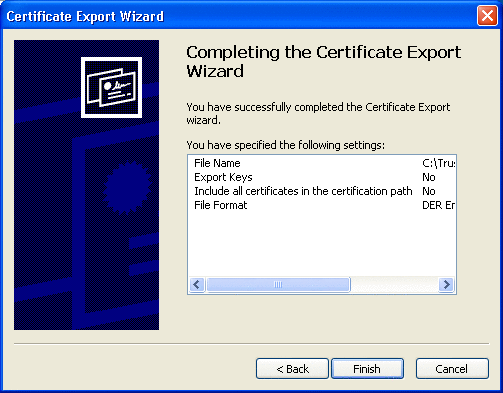 Certificate Details window