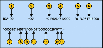 Example of an Interchange Header (ISA)