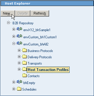 Creating a New Transaction Profile
