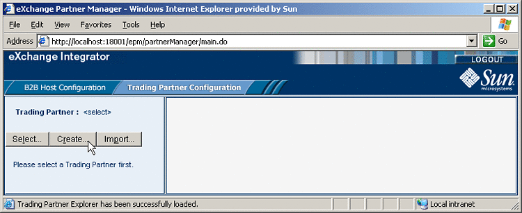 Creating a New Trading Partner