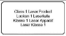 Graphic showing the Class 1 Laser Product statement