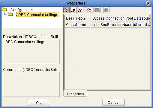 Sybase のプロパティー