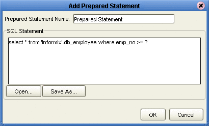 事前定義 SQL ステートメント