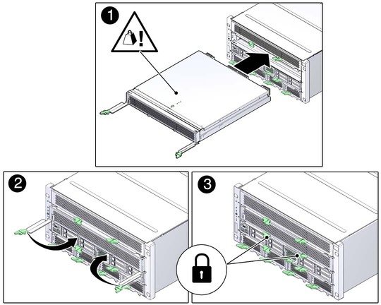 image:Graphic showing how to install the processor module.