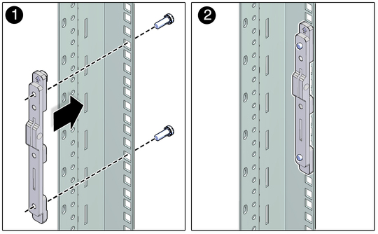 image:Illustration showing how to install the rear adaptor brackets.