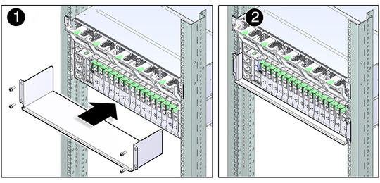 image:Ilustration showing how to install the rear shipping bracket assembly.
