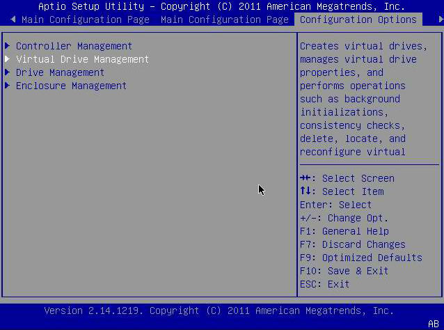 image:Figure of the Virtual Drive Management menu option.