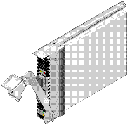 The figure shows the HBA with its latch pulled out.