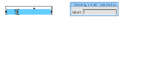Layout Editor and dynamic display showing the example widgets with example position attachment.
