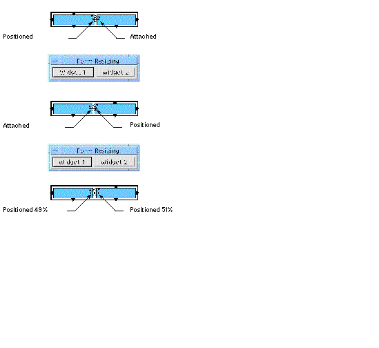 Screenshots illustrating equal spacing.