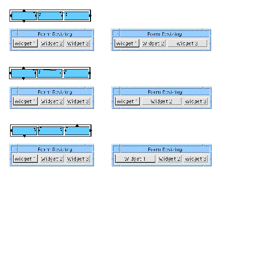 Screenshots illustrating different resize behavior.