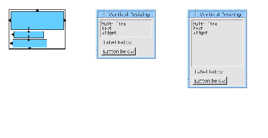 Screenshots illustrating an expanding top widget.
