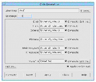 Generate dialog with default values entered.