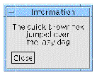 The completed second dialog of the tutorial with all example values entered.
