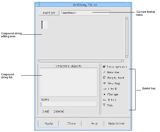 Screenshot of Compound String Editor.