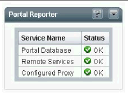 Screen capture of the Portal Reporter portlet.