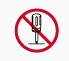 The international symbol for do not disassemble.