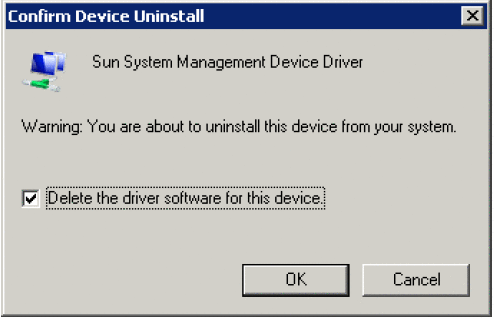 Graphic of the Device Manager dialog box as it prompts for confirmation.