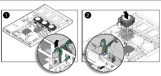 Figure showing removal of a blower module.