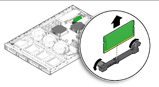 Figure showing removal of a flash memory module.