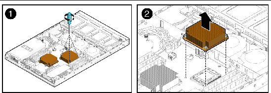 Figure showing removal of the heatsink.