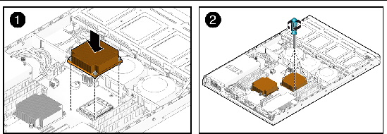 Figure showing installation of the heatsink.