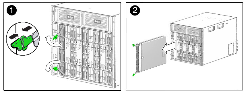 image:Graphic showing the removal of the storage module.