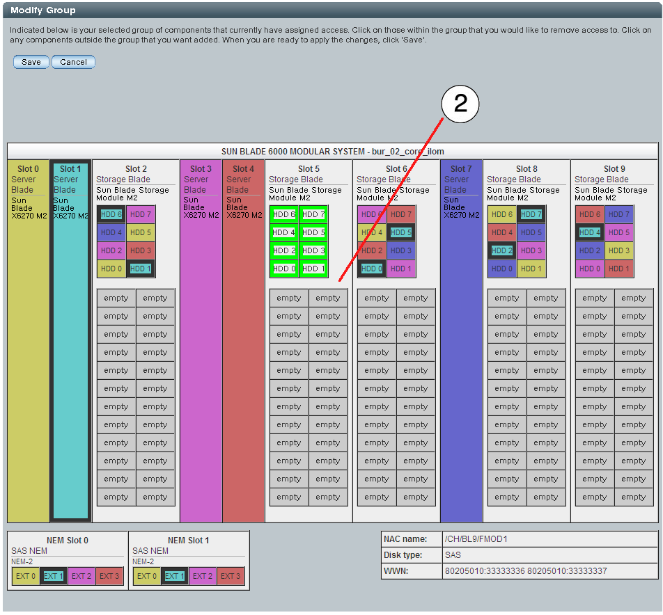 image:Graphic showing storage selected to be added to current zone group.