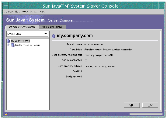 Server Console showing Directory Server instance node.