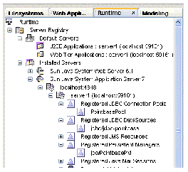 Segment of Runtime window showing the three registered nodes.