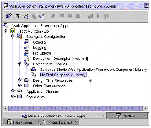 This figure shows the newly created library node.