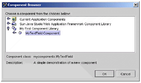 This figure shows the Component Browser.