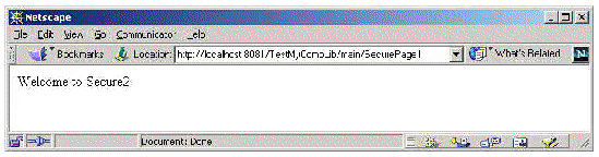 This figure shows the contents of SecurePage2.jsp in a browser.