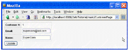 This figure shows the default browser starting the application.