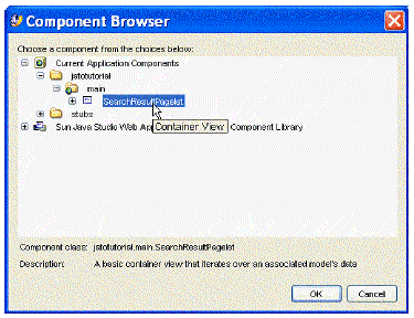 This figure shows the Component Browser dialog box.
