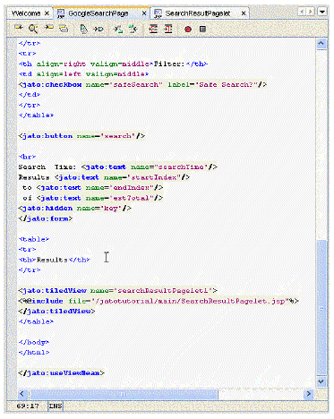 This figure shows the JSP source.This figures shows the JSP source.