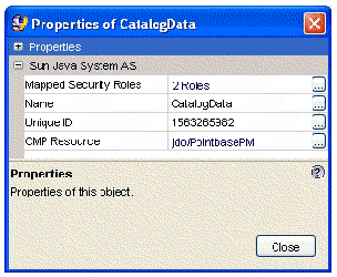 Screenshot of the EJB module's property sheet with Sun Java System AS-specific tab selected. Screenshot of the EJB module's property sheet with Sun Java System AS-specific tab selected.