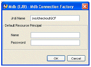 Mdb Connection Factory property editor.