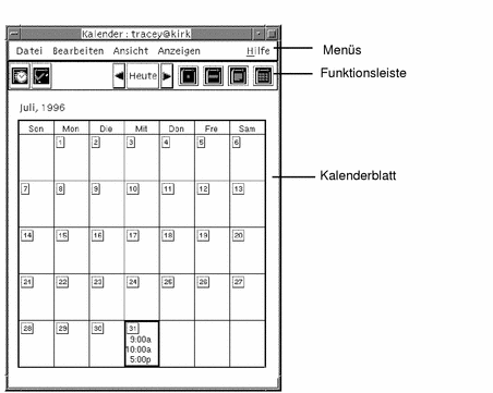 Kapitel 11 Verwenden des Kalenders (CDE Benutzerhandbuch)