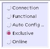 Screenshot of the SunVTS CDE test mode panel.