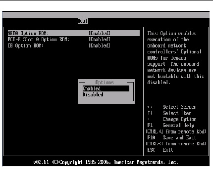Graphic showing BIOS Setup Utility: Boot -ROM 
