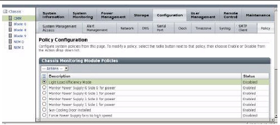 ILOM Policy Page