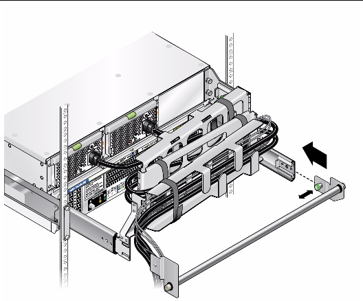 Graphic showing back panel and connecting the right CMB bracket.