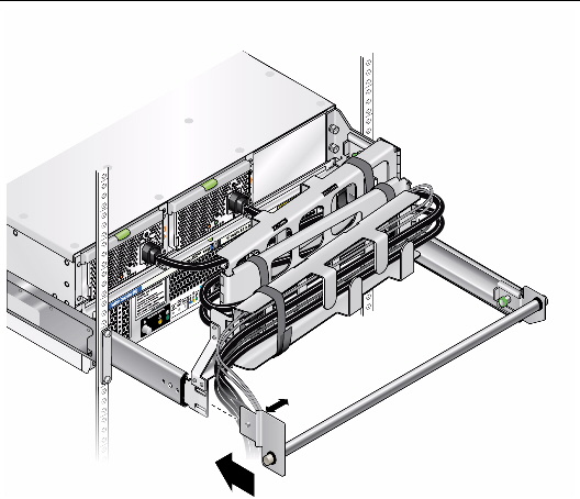 Graphic showing back panel and connecting the left CMB bracket.