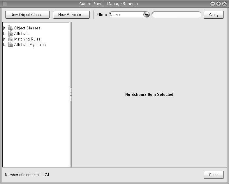 Figure shows Manage Schema window.