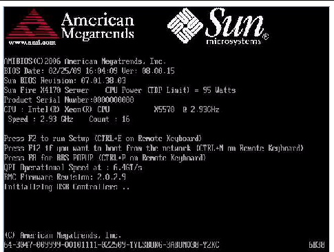 BIOS Boot screen.