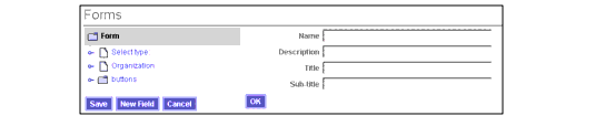 Use this page to specify information used to identify the new form.