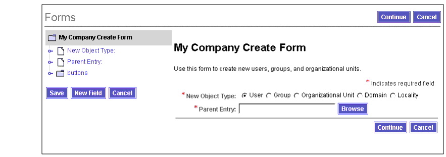 Previewing your customized form.